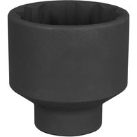 Black Sealey 3/4" drive bi-hexagon impact socket with a smooth matte finish and robust cylindrical design.