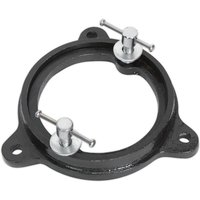 Black Sealey swivel base for USV150 bench vice with two silver locking handles and three mounting holes.