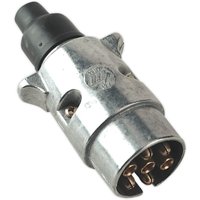 Sealey Towing Plug N Type Metal 12V, silver metal body, black plastic end, seven-pin connector.