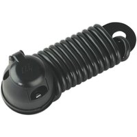 Black Sealey towing socket assembly 12V N with coiled cable and mounting bracket, compact and durable design.