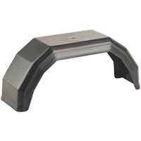 Black Sealey trailer mudguard with angular design and smooth finish.