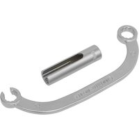 Sealey Turbo Adjustment Tool Kit with silver curved wrench and cylindrical socket for VAG vehicles.