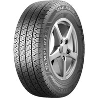 Black Semperit Van-All Season tire with detailed tread pattern and visible sidewall branding, size 195/60 R16C.