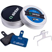 Sinter Blue s530 Brake Pads, blue with "002" marking, in a round metal tin with black lid and metal clip.