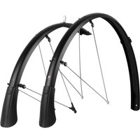Matt black SKS Bluemels mudguard set, 700 x 35 size, with metal stays and sleek curved design.