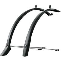 Black SKS Velo 42 Urban Mudguard Set with curved design and metal support rods for bicycles.