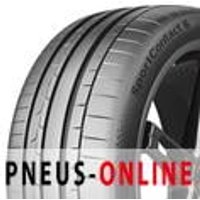 Continental SportContact 6 XL tire with asymmetric tread pattern and black sidewall, mounted on a wheel.