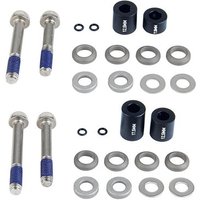 SRAM Post Bracket Brake Mount set with bolts, washers, and black spacers for front 180/rear 160 installation.