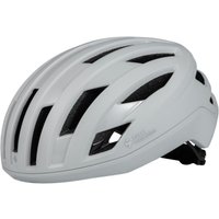 White Sweet Protection Fluxer Mips road cycling helmet with aerodynamic vents and adjustable chin strap.