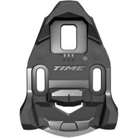 Black and gray Time Xpro/Xpresso Iclic Cleats with angular design and multiple slots for pedal attachment.