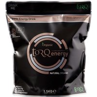 Black Torq Natural Energy Drink 1.5kg bag with organic label and circular logo design.