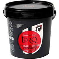 Black tub of Torq Recovery Drink, 500g, Strawberries and Cream flavor, with red and white label.