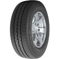 Toyo NanoEnergy Van tire, black with detailed tread pattern, mounted on a silver alloy wheel.
