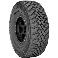 Toyo Open Country M/T Tyre, 265 70 17, rugged tread, black sidewalls, deep grooves for off-road traction.