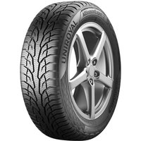 Uniroyal AllSeasonExpert 2 tyre, 235 55 18 100V, black tread with distinctive grooves, silver alloy wheel.
