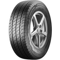 Uniroyal AllSeasonMax tyre with black tread pattern and white sidewall lettering, size 195 60 16C 99/97H.