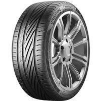 Uniroyal RainSport 5 tyre, 265/40/21, black with V-shaped tread pattern and silver rim, labeled 105Y XL Extra Load.