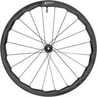 Zipp 353 NSW carbon tubeless front wheel, black spokes, center locking hub, 700C size, includes wheel sensor.