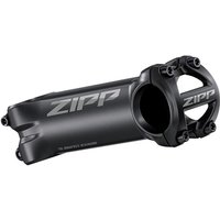 Black Zipp Service Course SL Stem with white logo, four-bolt faceplate, and sleek aerodynamic design.