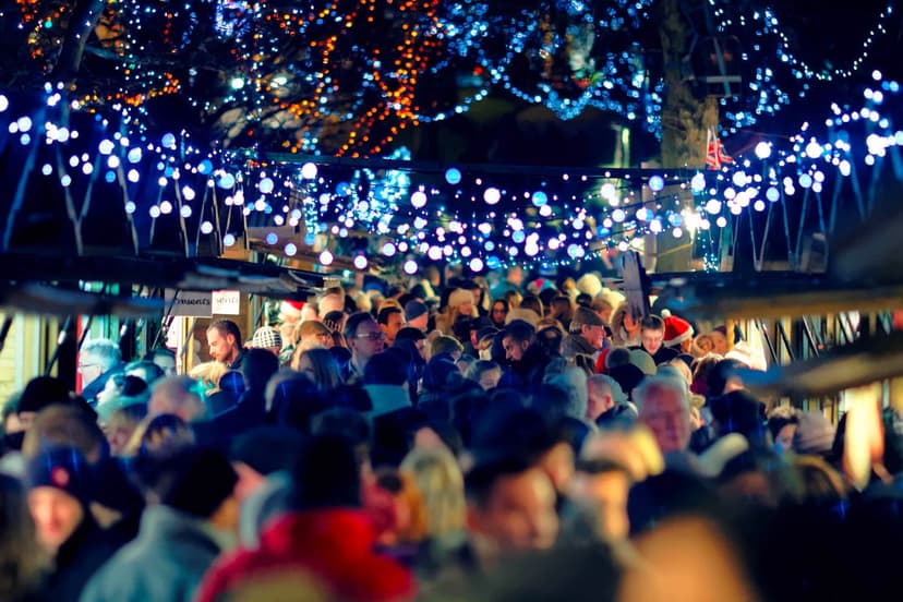 People at a Christmas Market