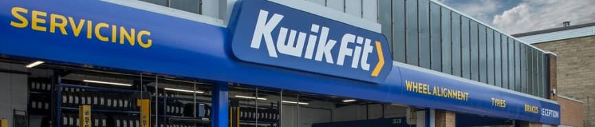 Kwik Fit garage with blue signage and service bays