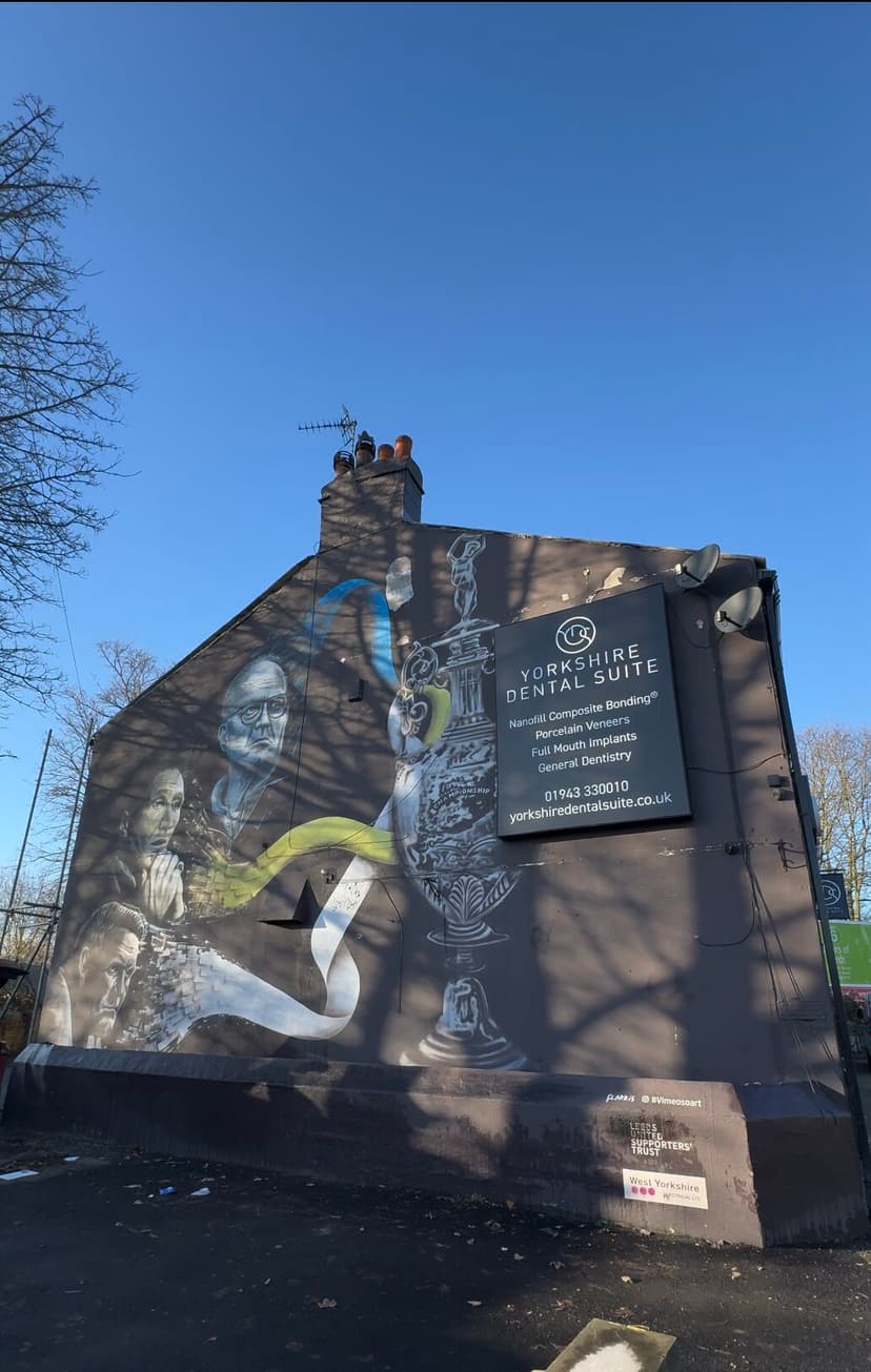 Featured image for What Is Yorkshire Dental Suite Doing To Save The Iconic Leeds United Mural In Guiseley? - Sport