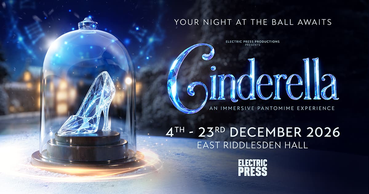 Glass slipper under dome with Cinderella panto details