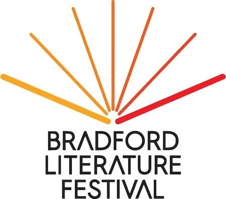 Bradford Literature Festival logo with colorful lines