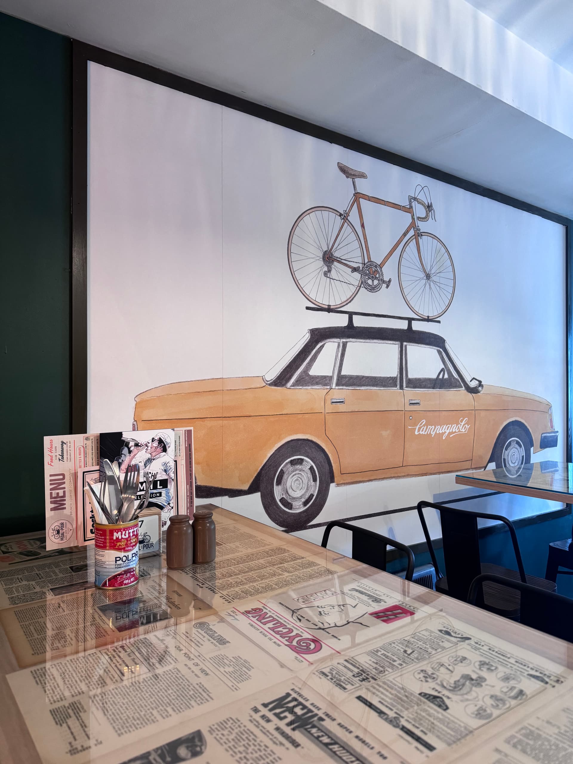 New Cycling-Themed Café Pedal & Pour Opens in Halifax at Dean Clough