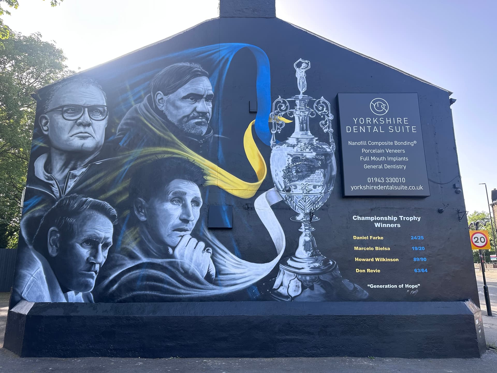 Leeds United Mural in Guiseley Fully Restored to Celebrate Local Heritage