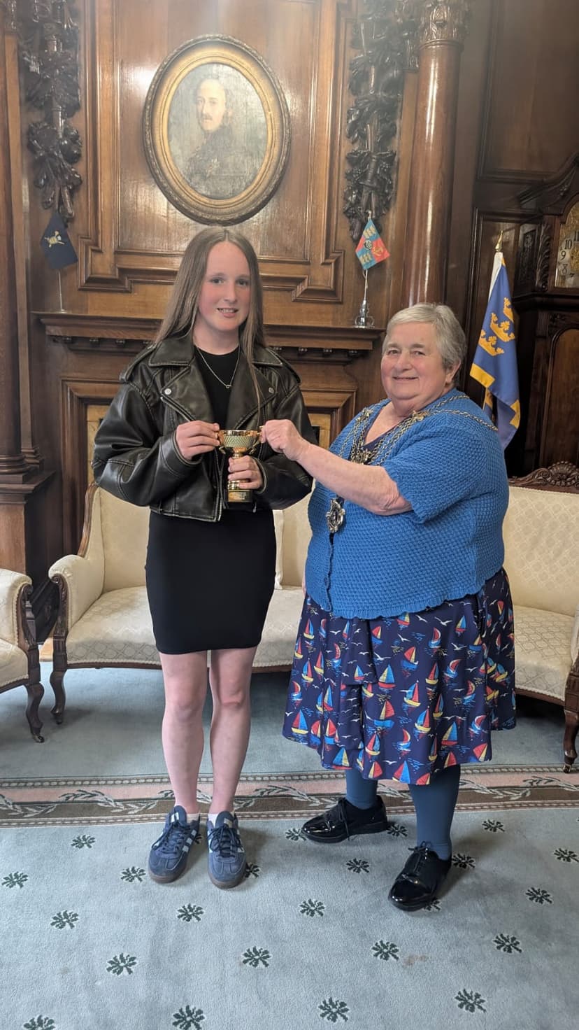 Chloe from Kingswood Receives Amy Johnson Cup for Courage on 5 May 2026