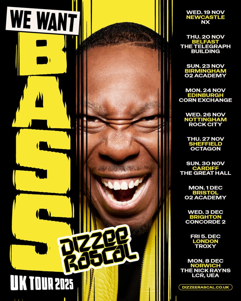 Featured image for Dizzee Rascal We Want Bass UK Tour Dates And Ticket Information - Arts & Culture