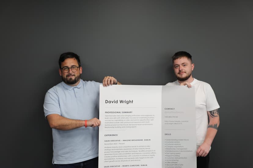 Printing Company Astonished by Mammoth A0 CV Poster for Job Application