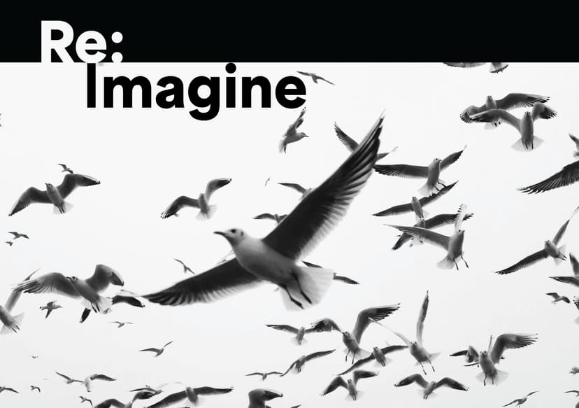 Flock of seagulls flying against a cloudy sky
