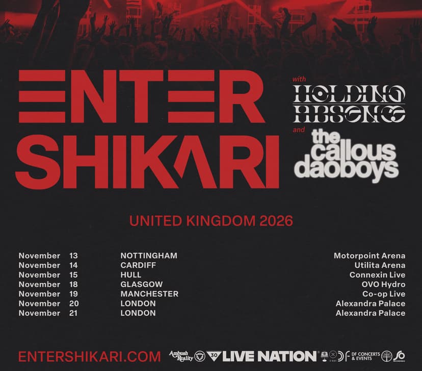 Featured image for Enter Shikari Announce UK & EU November Headline Arena Tour (Their Biggest Yet) - Arts & Culture