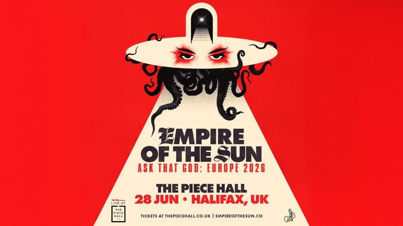 Empire of the Sun concert poster with red background