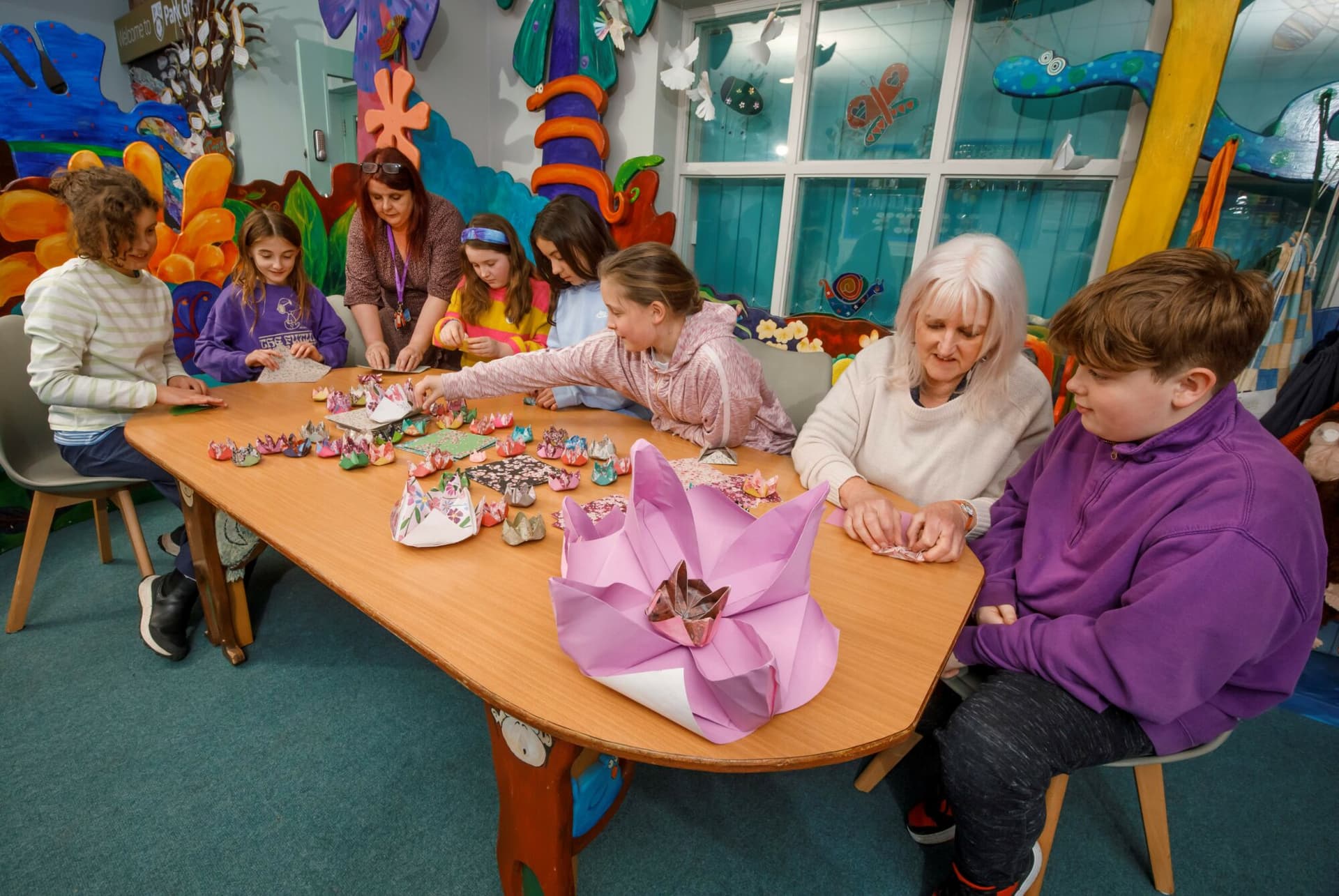 kids in their school in York getting creative about the Monet exhibition