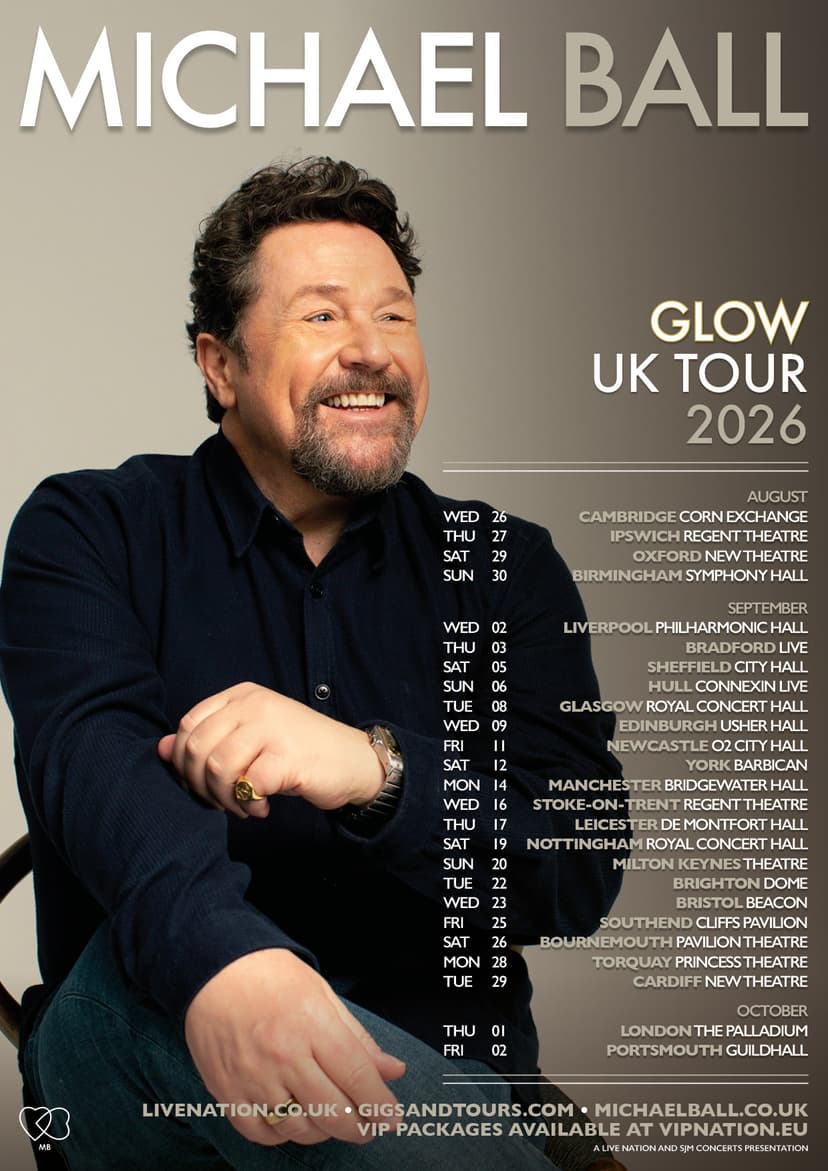 Featured image for Michael Ball’s Yorkshire Stops on the 2026 UK Tour - Arts & Culture