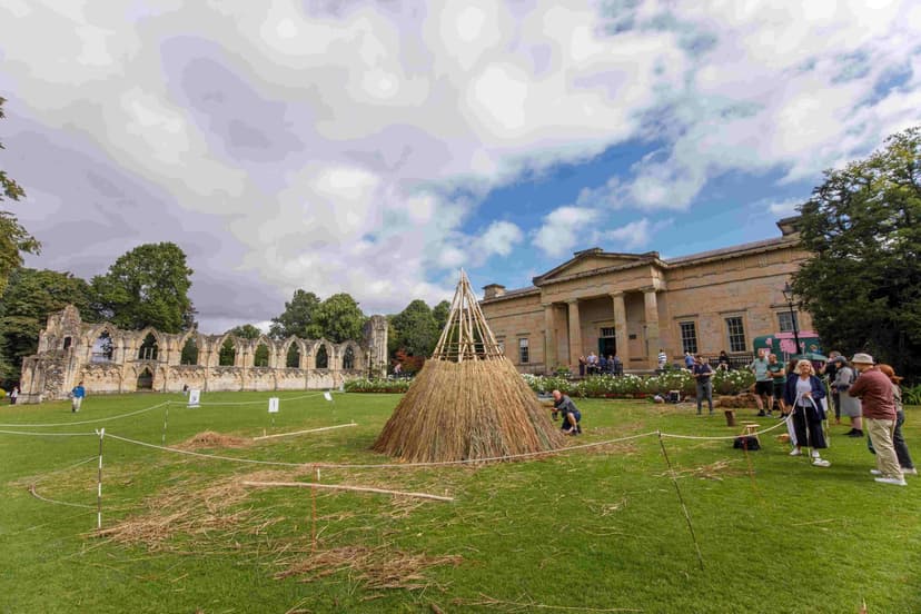 The Mesolithic build outside the Yorkshire Museum