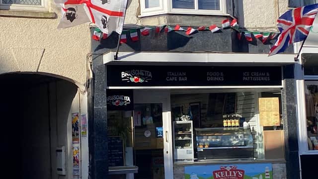 Dining at Bruschetta cafe bar in filey