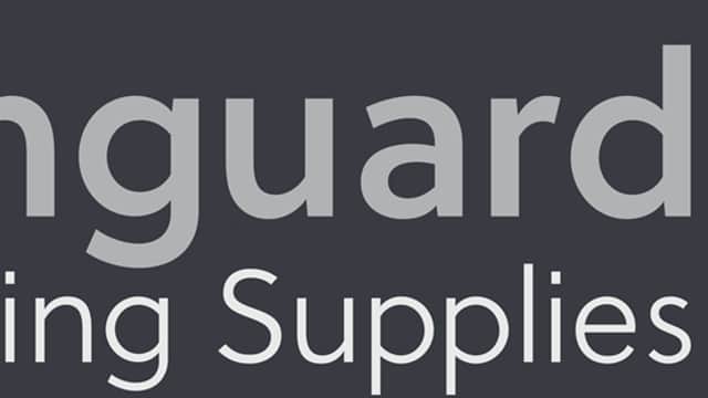Vanguard Heating Supplies Ltd logo featuring a shopping cart icon and modern typography on a dark background.