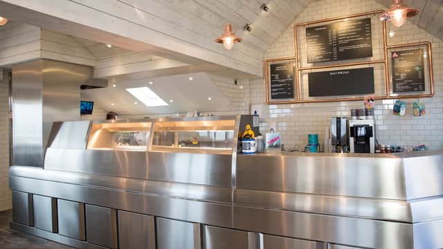 Dining at Fish Box in robin hoods bay