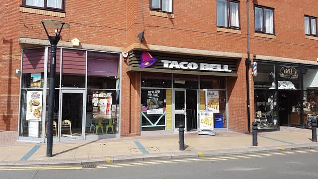 Dining at Taco Bell in heeley