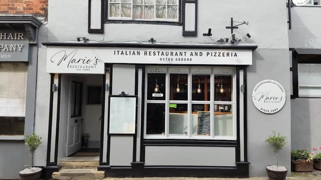 Dining at Mario's Restaurant in ripon