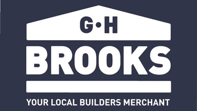 Logo of G.H. Brooks & Co. Ltd., featuring bold text and a house silhouette, promoting local builder services.
