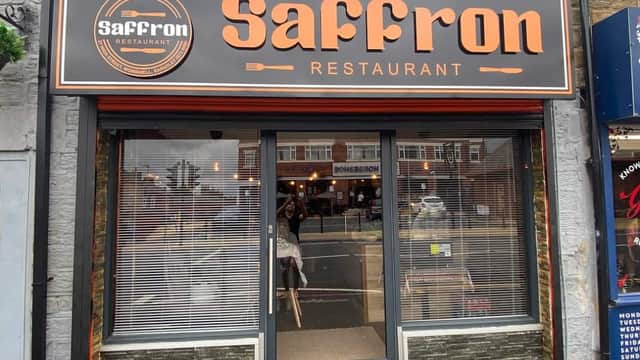 Dining at Saffron Restaurant in wombwell