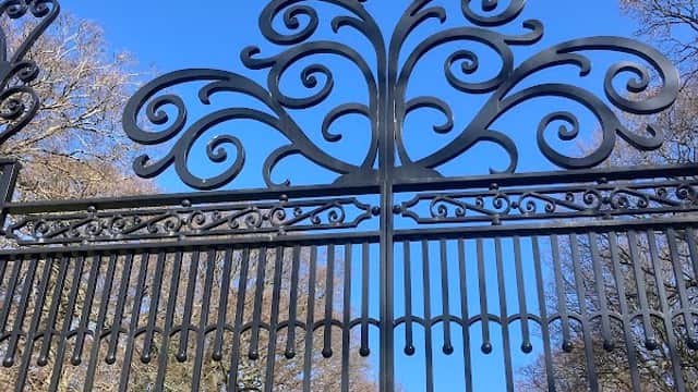 Acklam Hall ornate formal gates - Historic Site in thornaby
