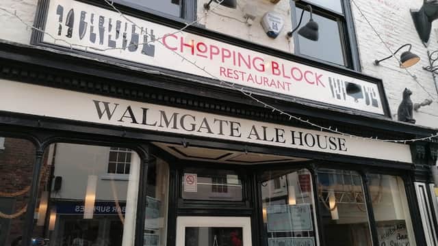 Dining at Chopping Block at Walmgate Ale House in heworth