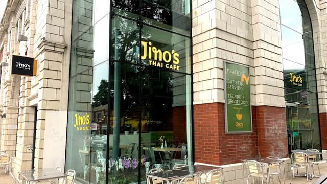 Dining at Jino's Thai Cafe in leeds