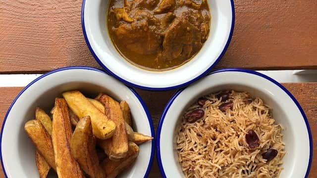 Dining at Bishops Caribbean Bistro in heeley